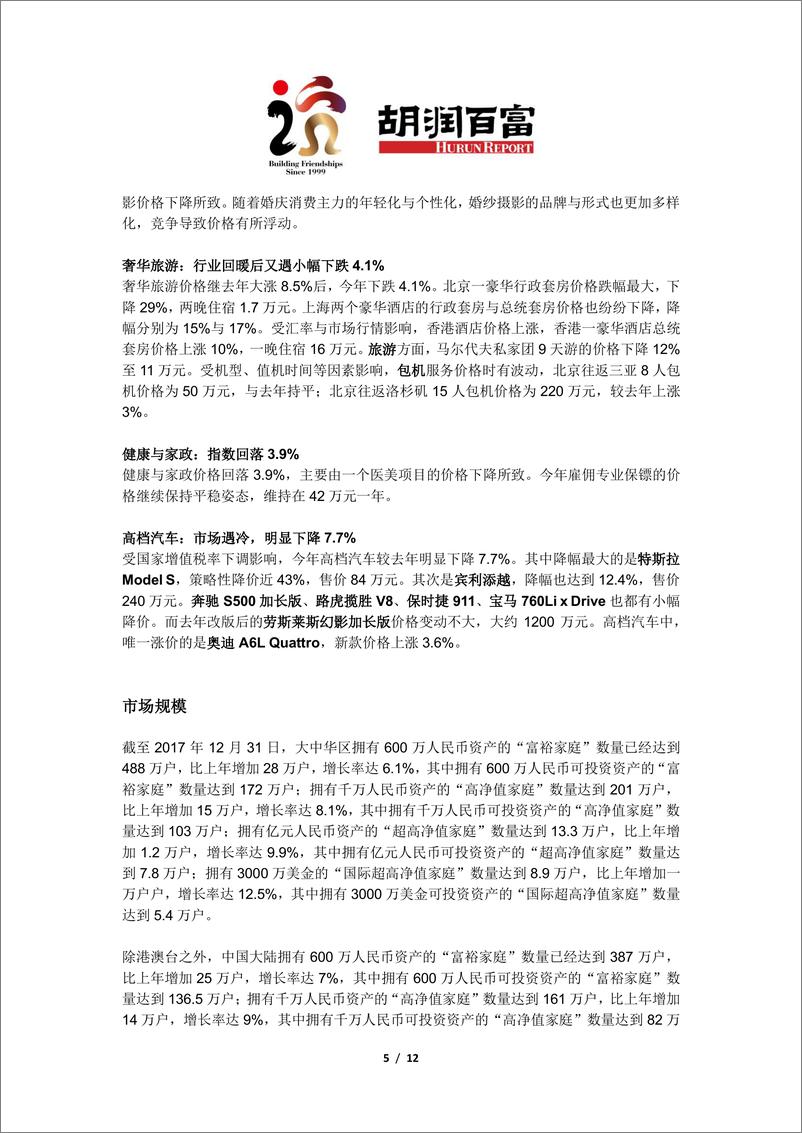 胡润百富-《2019胡润中国超高净值人群消费价格指数》-2019.9.3-12页 - 第5页预览图