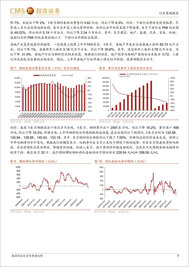 《钢铁行业2022中期投资策略：下半年钢铁或现供需紧平衡格局，吨钢盈利有望触底反弹-20220623-招商证券-19页》 - 第8页预览图