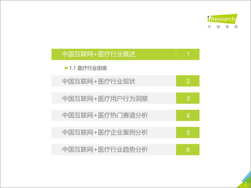 《2020年中国互联网+医疗行业研究报告：跃马檀溪》 - 第3页预览图