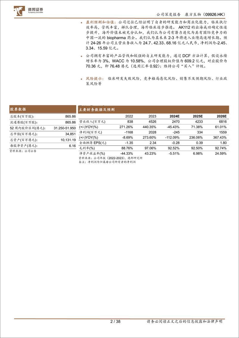 《康方生物(09926.HK)AK112获批%2b击败K药，创新药龙头价值当被重估-240719-德邦证券-38页》 - 第2页预览图