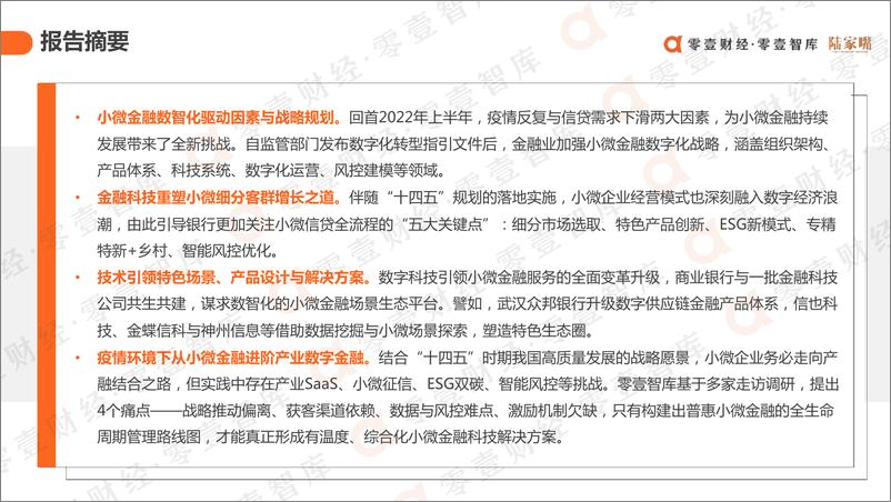 《零壹智库-银行普惠小微金融战略与科技解决方案研究报告（2022）》 - 第4页预览图