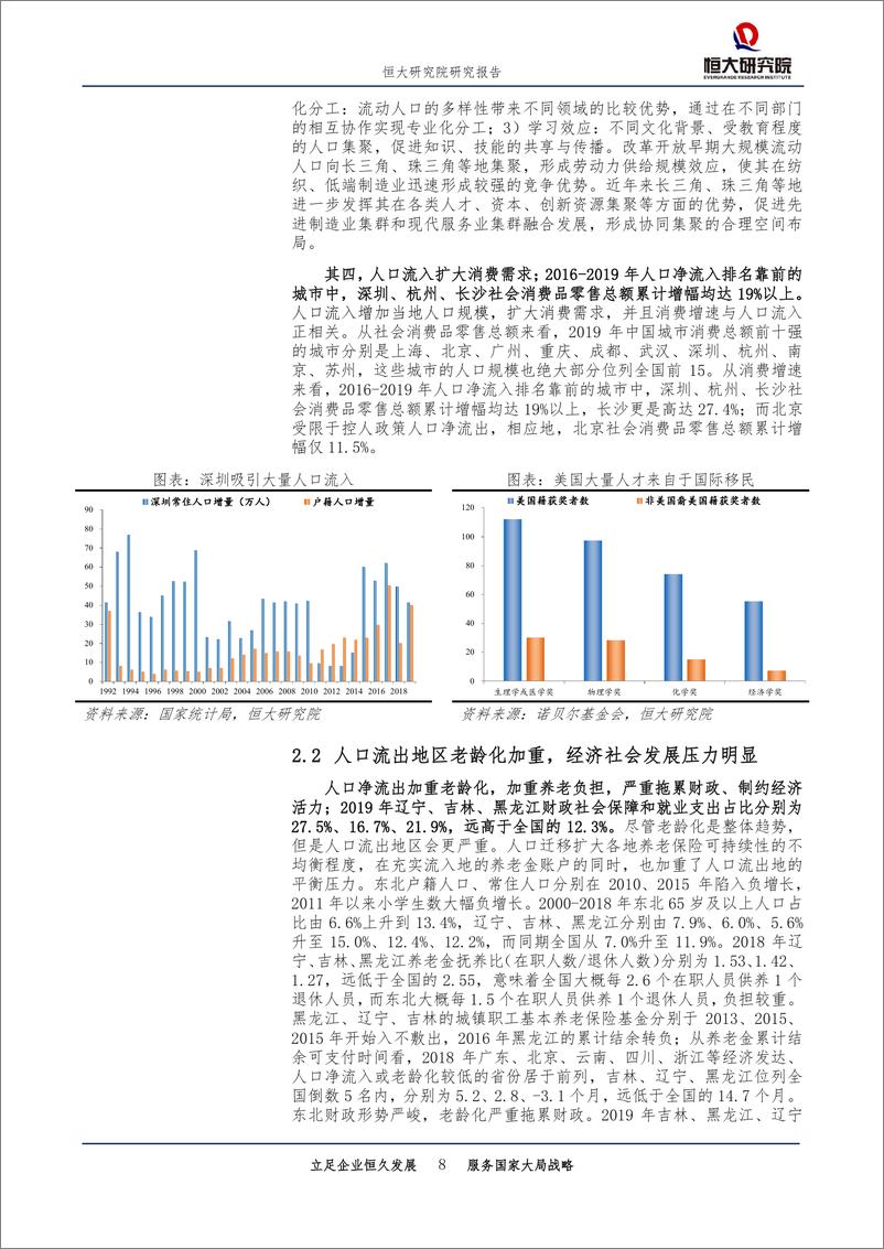 《城市规划专题报告：中国人口大迁移的新趋势-恒大研究院-20200810》 - 第8页预览图