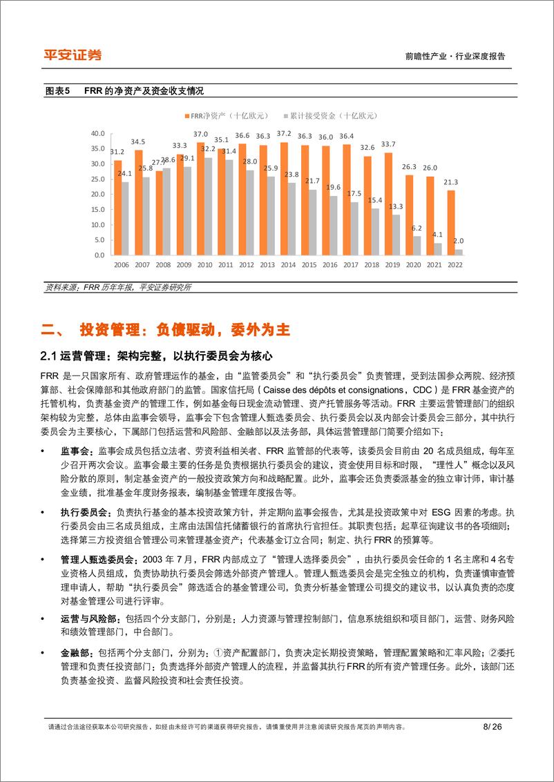 《养老行业全球公共养老金研究系列(四)-法国FRR：养老储备基金的“蜕变”-240626-平安证券-26页》 - 第8页预览图