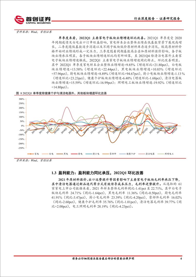 《家用电器行业深度报告：盈利拐点确立，细分龙头加速突围-20220515-首创证券-30页》 - 第8页预览图