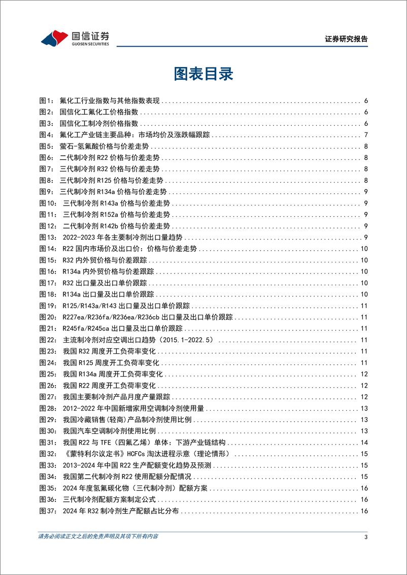 《氟化工行业：2024年6月月度观察，配额约束显现，R22及R32景气度延续-240702-国信证券-37页》 - 第3页预览图