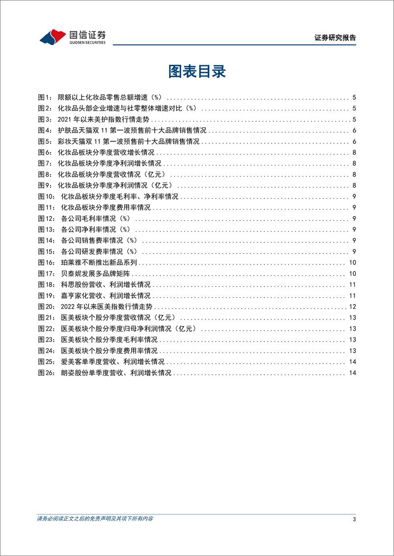 《商贸零售行业11月投资策略暨美护板块三季报总结：行业分化仍在加剧，龙头公司稳中向好-20221103-国信证券-17页》 - 第4页预览图