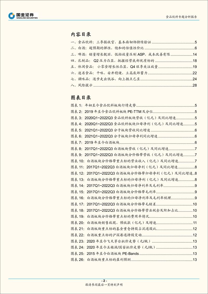 《食品饮料行业专题分析报告：三季报收官，基本面韧劲持续验证-20221101-国金证券-29页》 - 第3页预览图