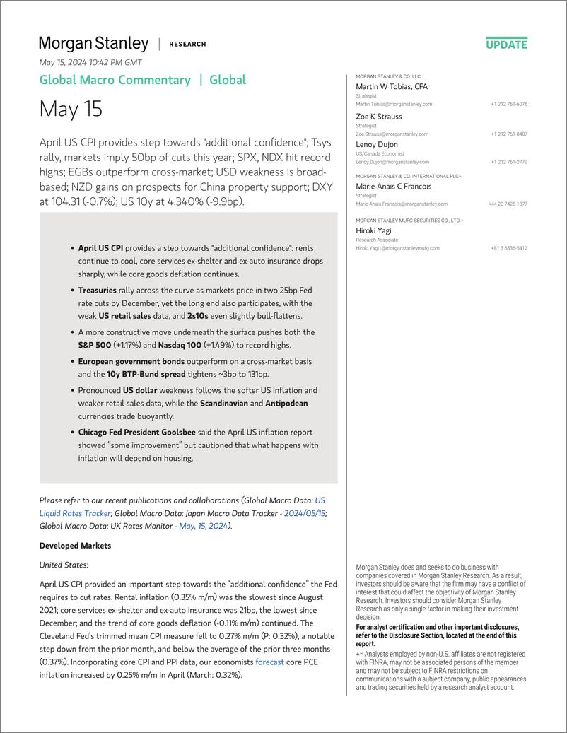 《Morgan Stanley Fixed-Global Macro Commentary May 15-108247793》 - 第1页预览图