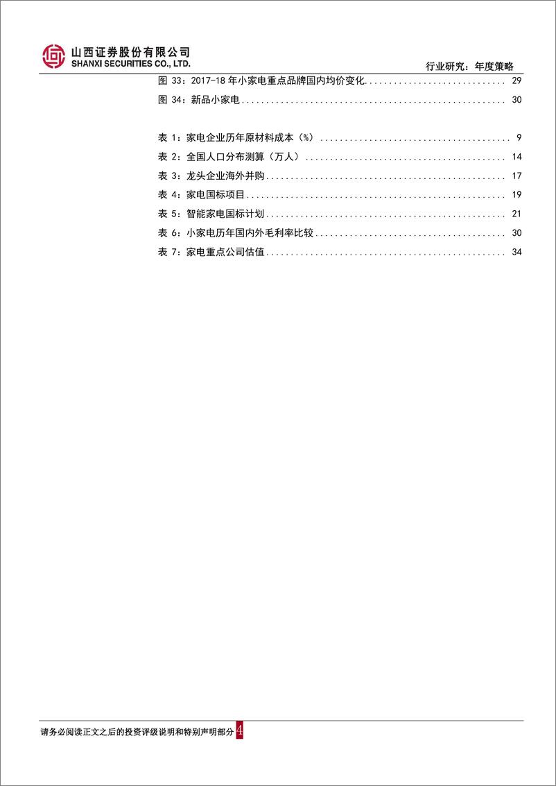 《家电行业2019年年度策略报告：行业景气度回落，关注龙头估值修复-20181228-山西证券-36页》 - 第5页预览图