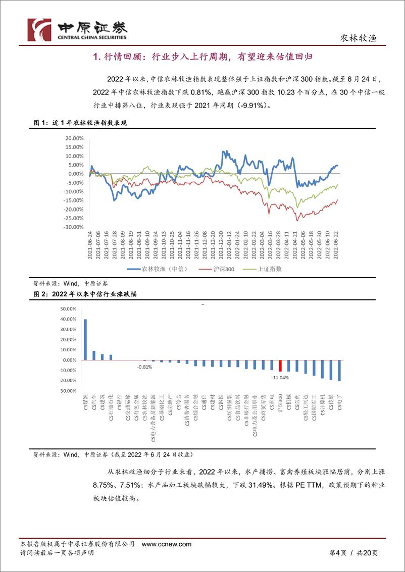 《农林牧渔行业2022年半年度策略：前路漫漫亦灿灿，行业迎来景气度回升-20220627-中原证券-20页》 - 第5页预览图