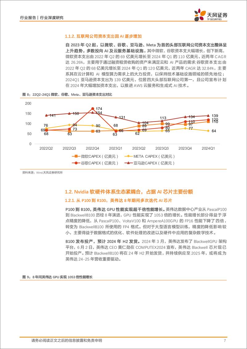 《天风证券-计算机行业深度研究：乘大模型之风，AI芯片元老寒武纪再度起航》 - 第7页预览图