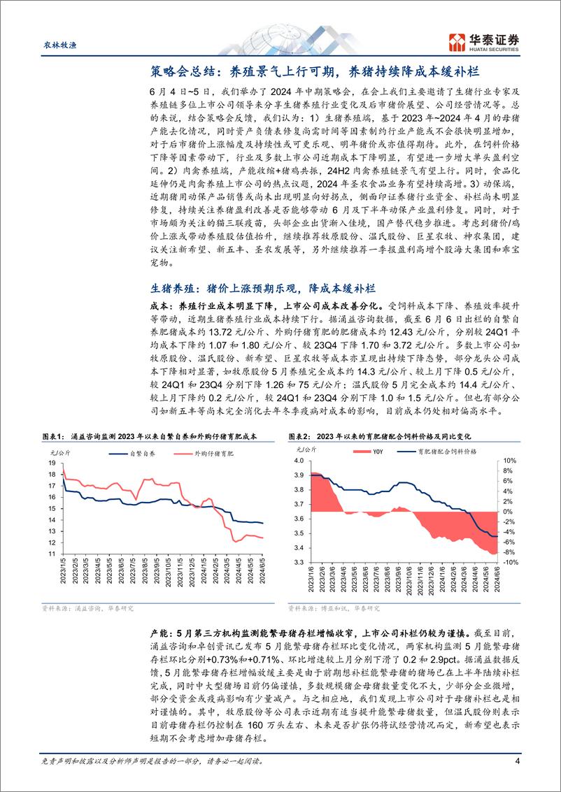 《农林牧渔行业专题研究：猪价快涨后，生猪产业链动态如何-240611-华泰证券-29页》 - 第4页预览图