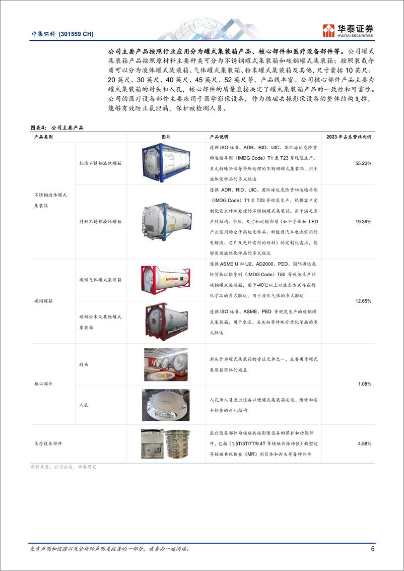 《中集环科(301559)全球罐箱制造龙头，拐点曙光或显现-241008-华泰证券-29页》 - 第6页预览图