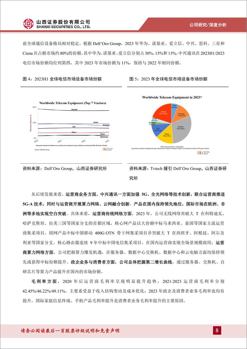 《山西证券-中兴通讯-000063-乘AI东风加强算力业务布局_第二增长曲线打开新空间》 - 第8页预览图