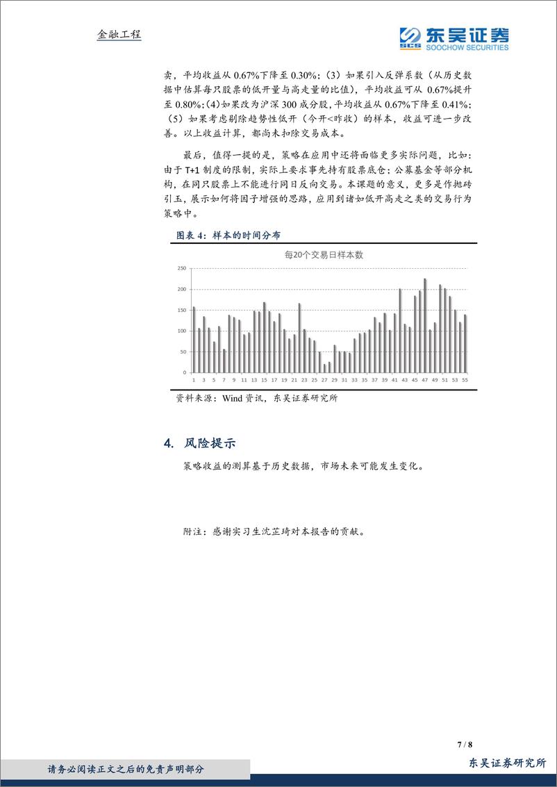 《东吴证2018050“市场行为的宝藏”系列研究：低开高走的收益特征》 - 第7页预览图