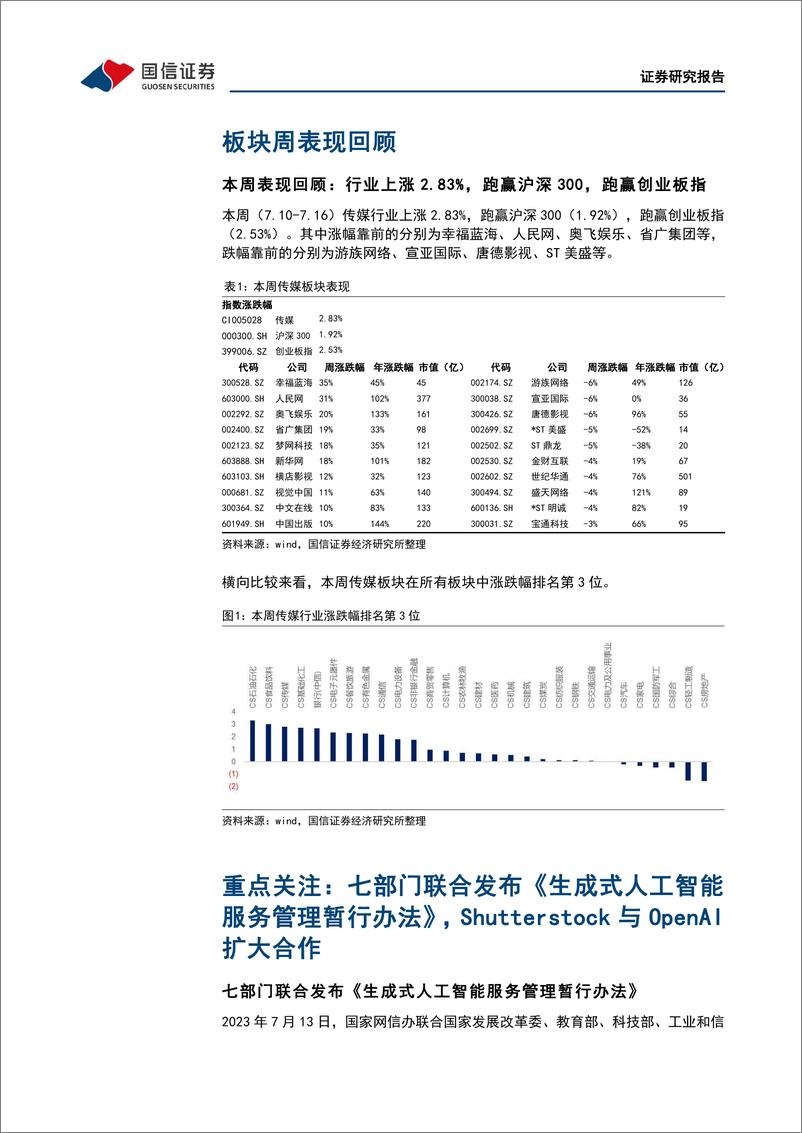 2023-07-17-文化传媒-传媒互联网周报：《生成式人工智能服务管理暂行办法》发布，AIGC应用大时代启航-国信证券 - 第4页预览图