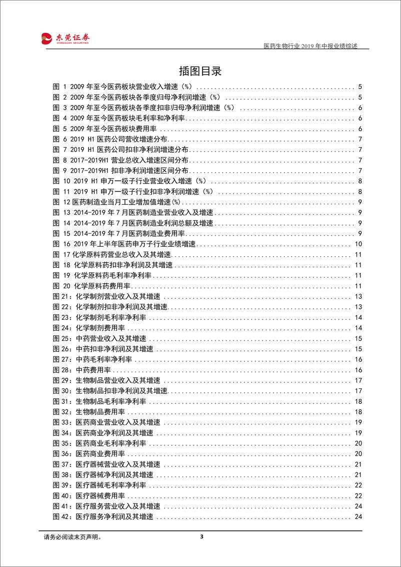 《医药生物行业2019年半年报业绩综述：上半年业绩中枢下行，关注结构性机会-20190927-东莞证券-28页》 - 第4页预览图