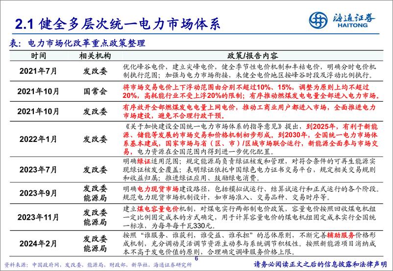 《公用事业行业电力市场化改革全景图：寻找系统成本最优解-240710-海通证券-41页》 - 第6页预览图