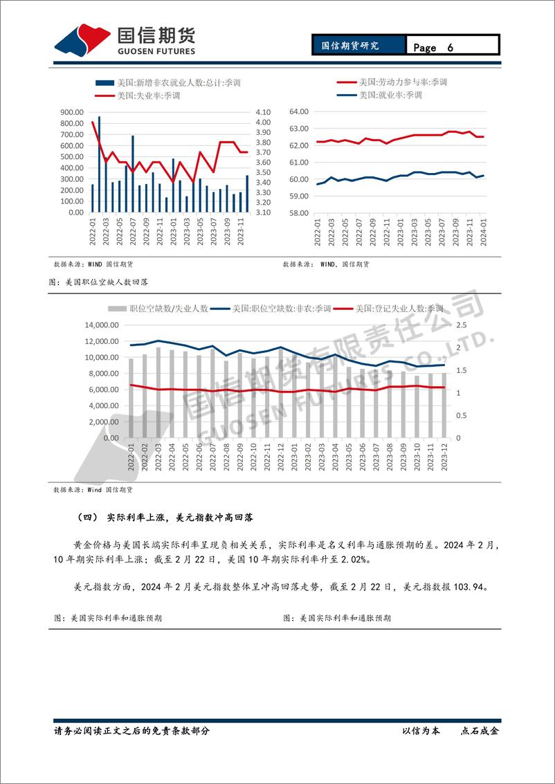 《贵金属月报：降息预期主导 金银中枢下移-20240225-国信期货-13页》 - 第6页预览图