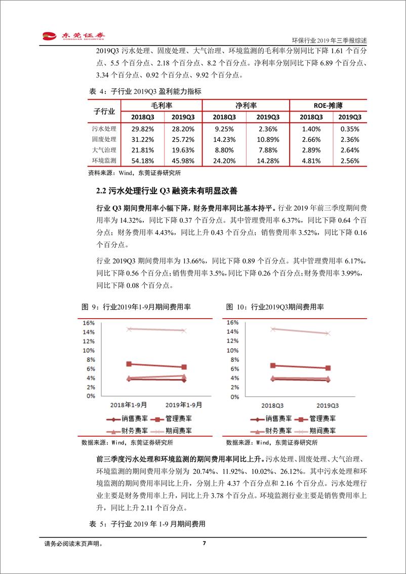 《环保行业2019年三季报综述：Q3业绩持续下滑，现金流改善-20191108-东莞证券-13页》 - 第8页预览图