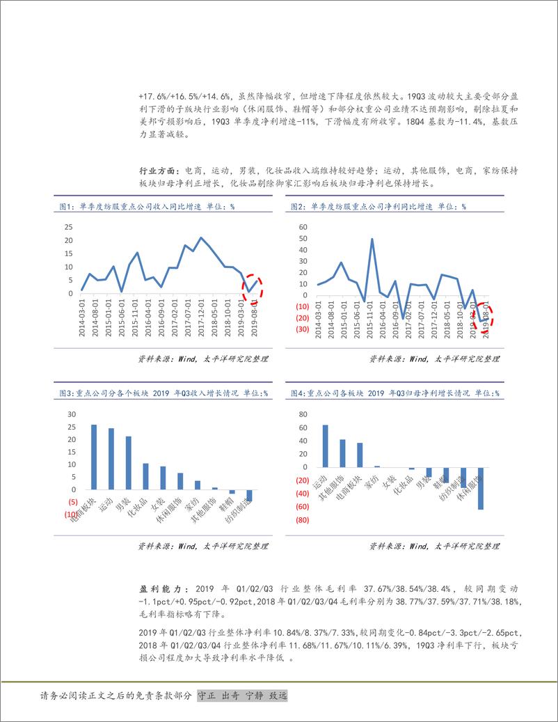 《纺织品、服装与奢侈品行业三季报总结：收入企稳，利润下降收窄，分化态势延续-20191111-太平洋证券-15页》 - 第5页预览图