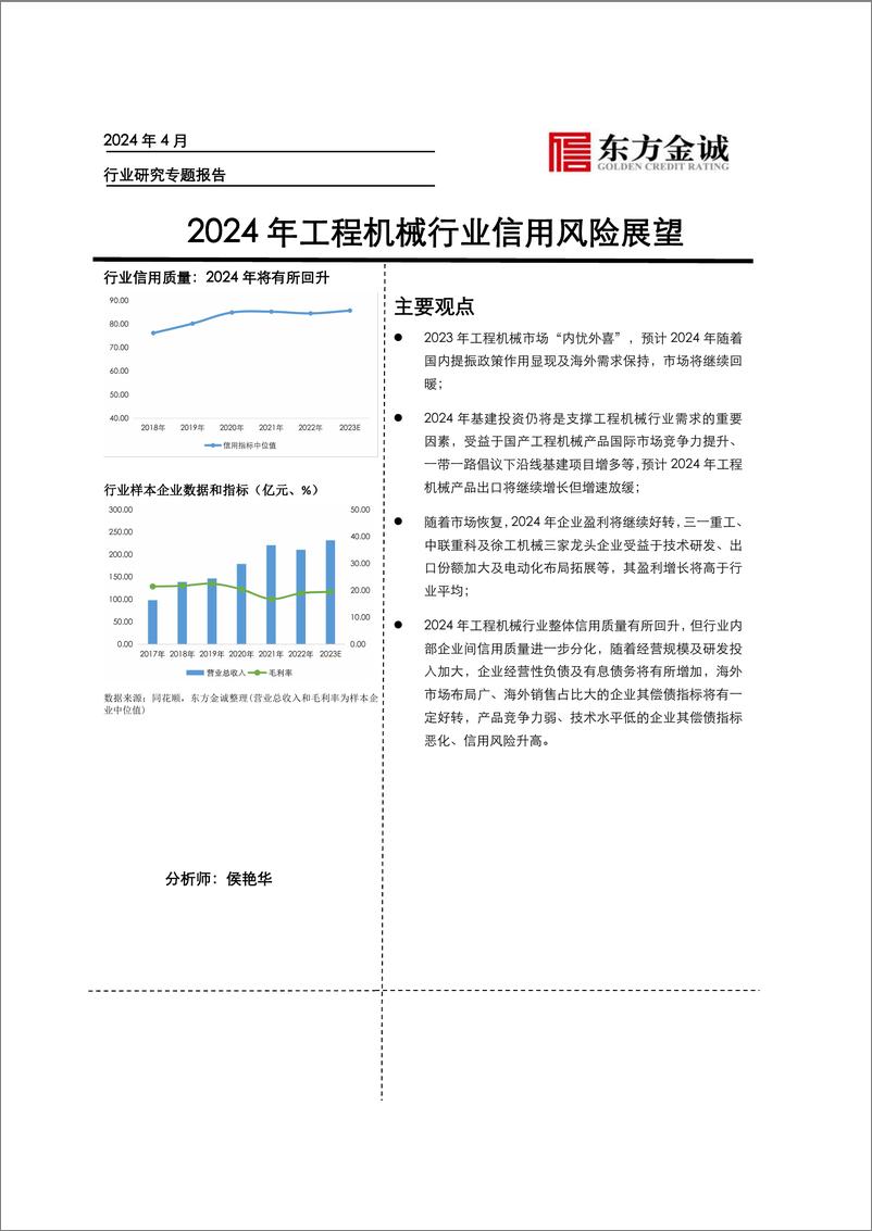 《工程机械行业2024年信用风险展望-8页》 - 第1页预览图