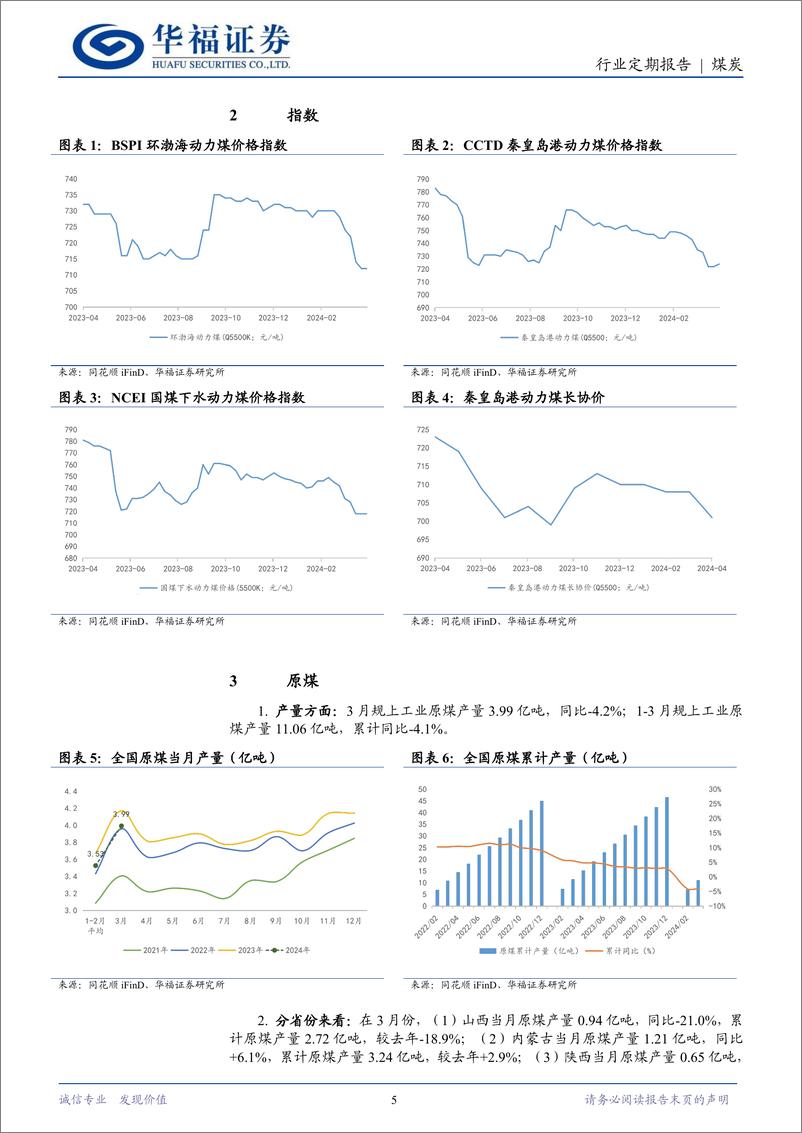 《煤炭行业月报：煤炭供给收缩，需求有待启动-240422-华福证券-16页》 - 第4页预览图