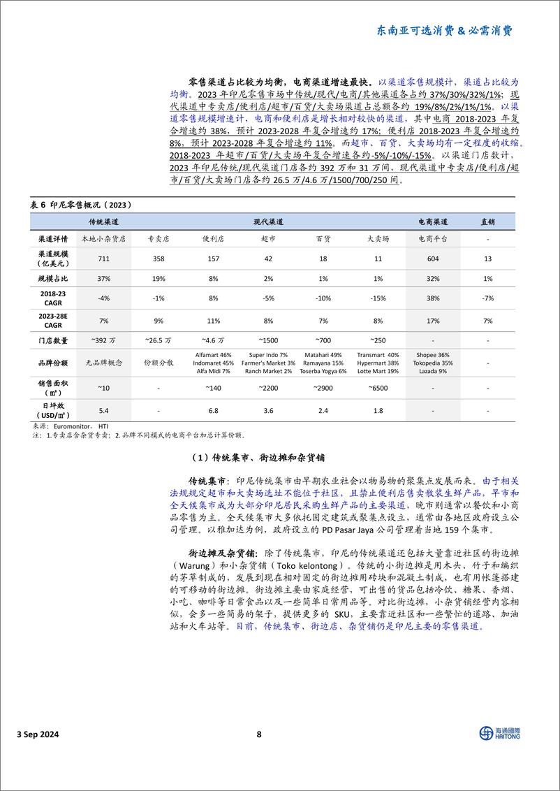 《海通国际-东南亚消费国别研究_印度尼西亚消费行业现状与展望》 - 第8页预览图