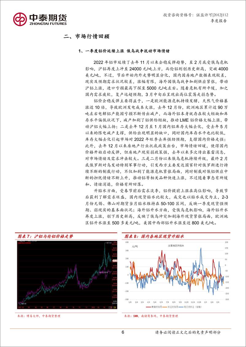 《2022年铝一季度报：二季度供应回补缺口，后期过剩压力凸现-20220426-中泰期货-20页》 - 第8页预览图