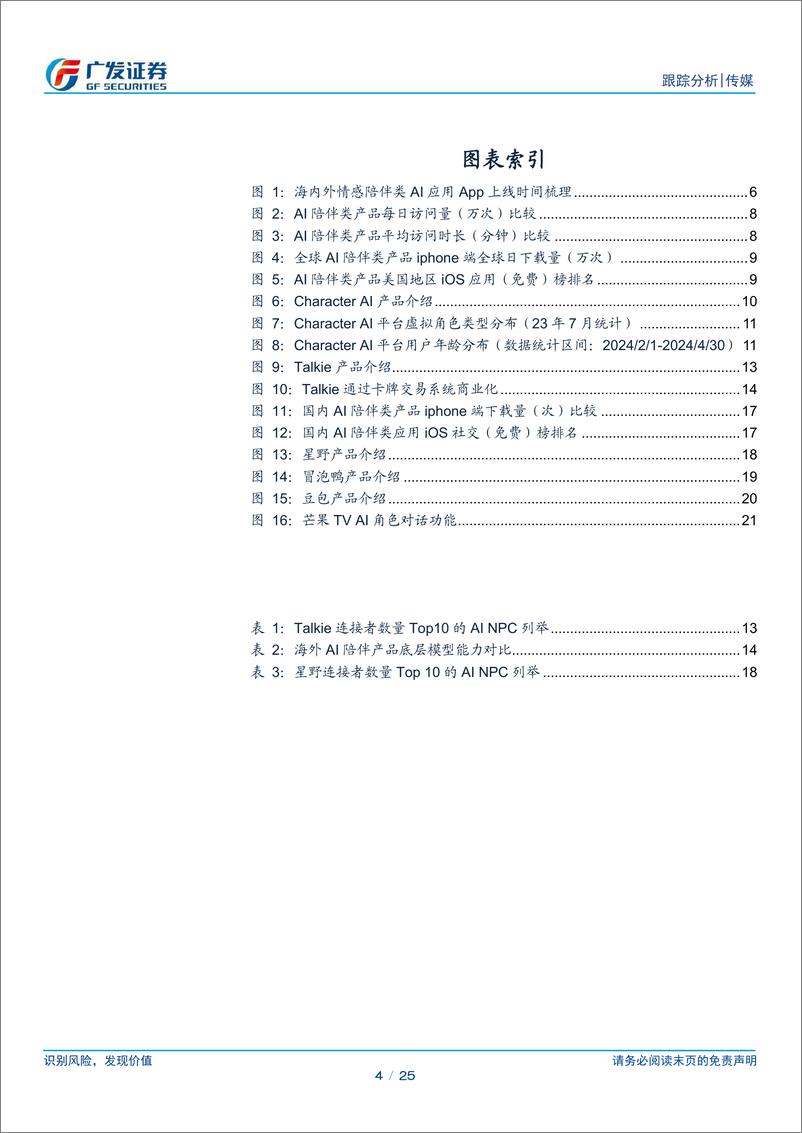 《传媒行业：AI应用系列专题(四)，AI陪伴产品：迈向人格化%26情感化，探索多元商业变现-240529-广发证券-25页》 - 第4页预览图