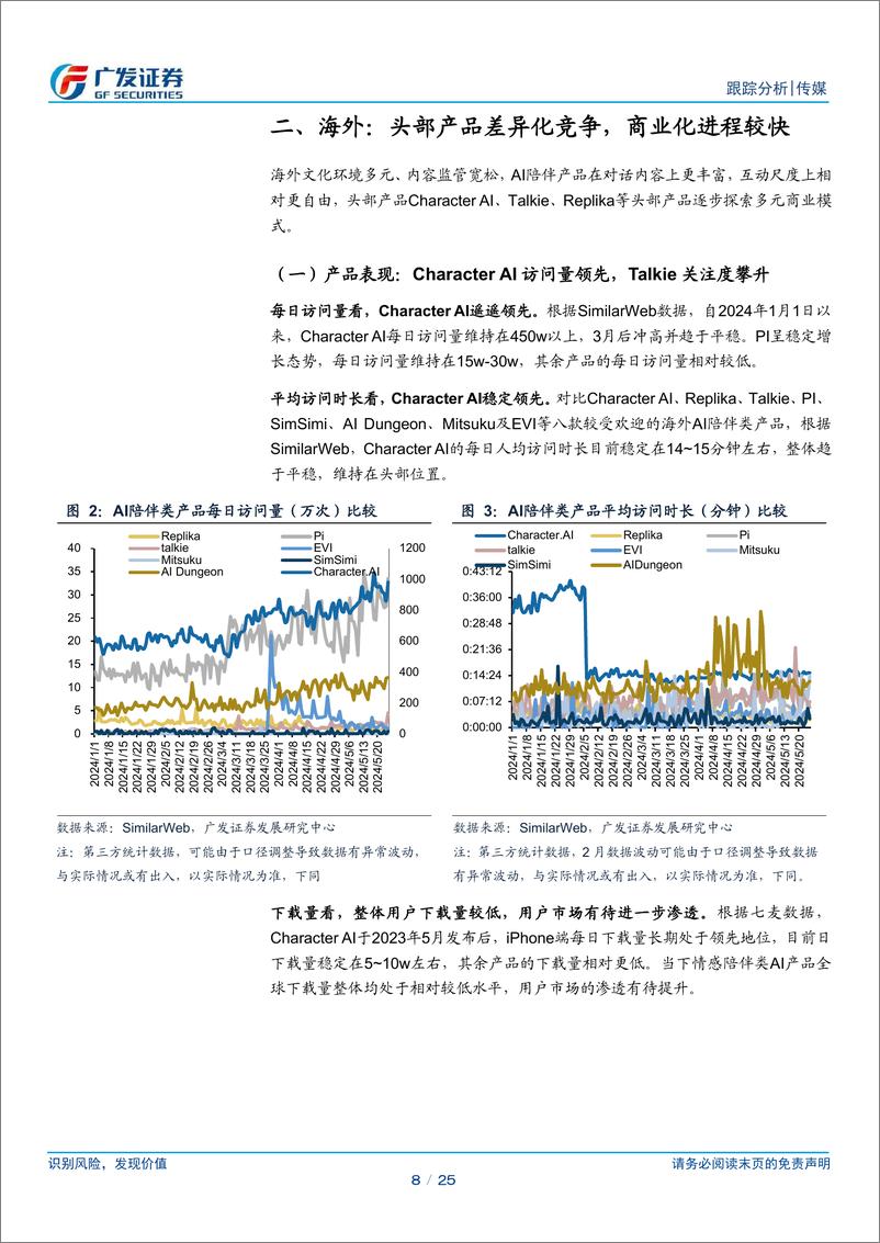 《传媒行业：AI应用系列专题(四)，AI陪伴产品：迈向人格化%26情感化，探索多元商业变现-240529-广发证券-25页》 - 第8页预览图