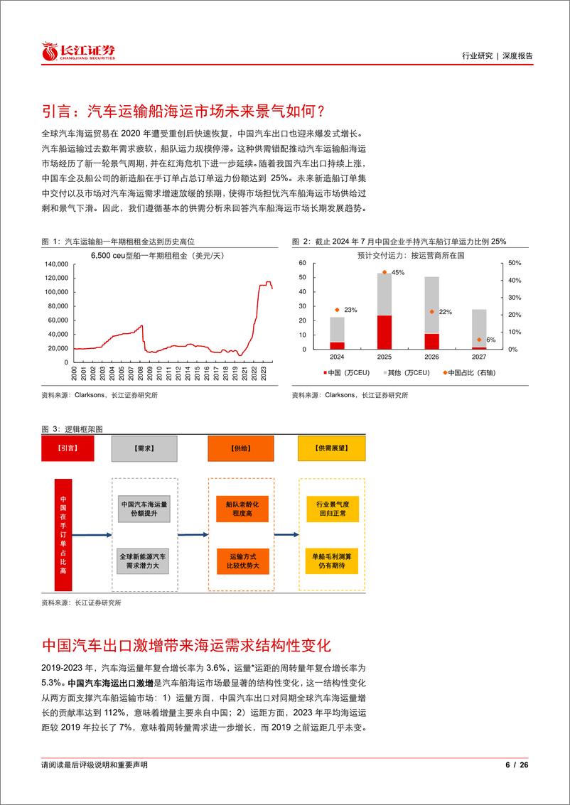 《海运行业深度报告-汽车船海运：山颠之上，万象始新-240715-长江证券-26页》 - 第6页预览图