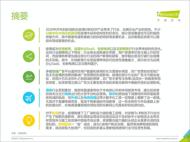 《2020年疫情下中国新经济产业投资研究报告》 - 第2页预览图