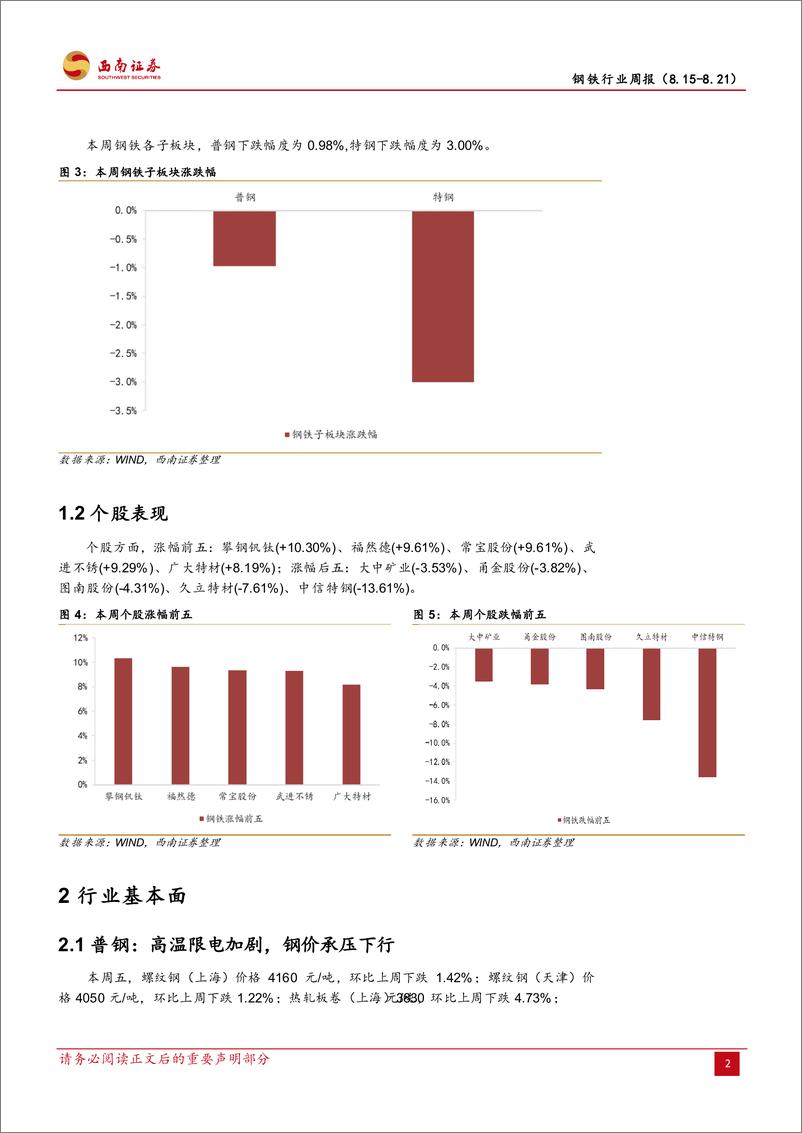 《钢铁行业周报：高温限电持续，供需双弱局面加剧》 - 第5页预览图