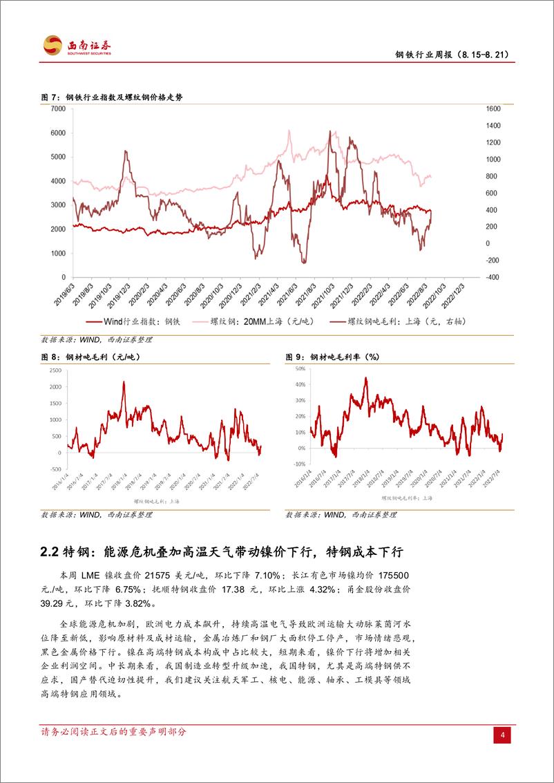 《钢铁行业周报：高温限电持续，供需双弱局面加剧》 - 第7页预览图