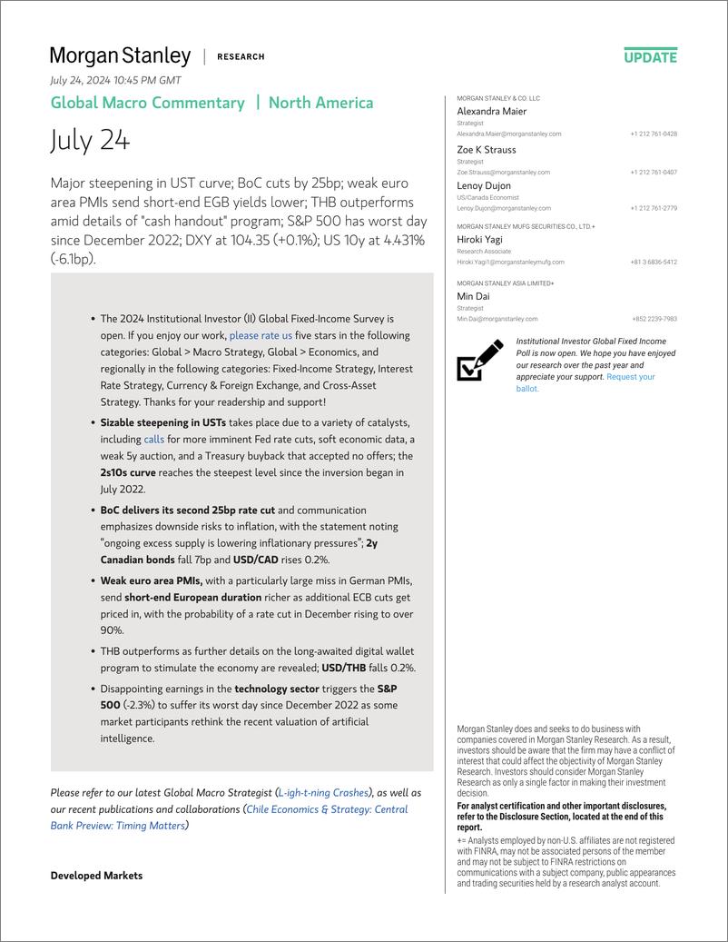 《Morgan Stanley Fixed-Global Macro Commentary July 24-109405630》 - 第1页预览图