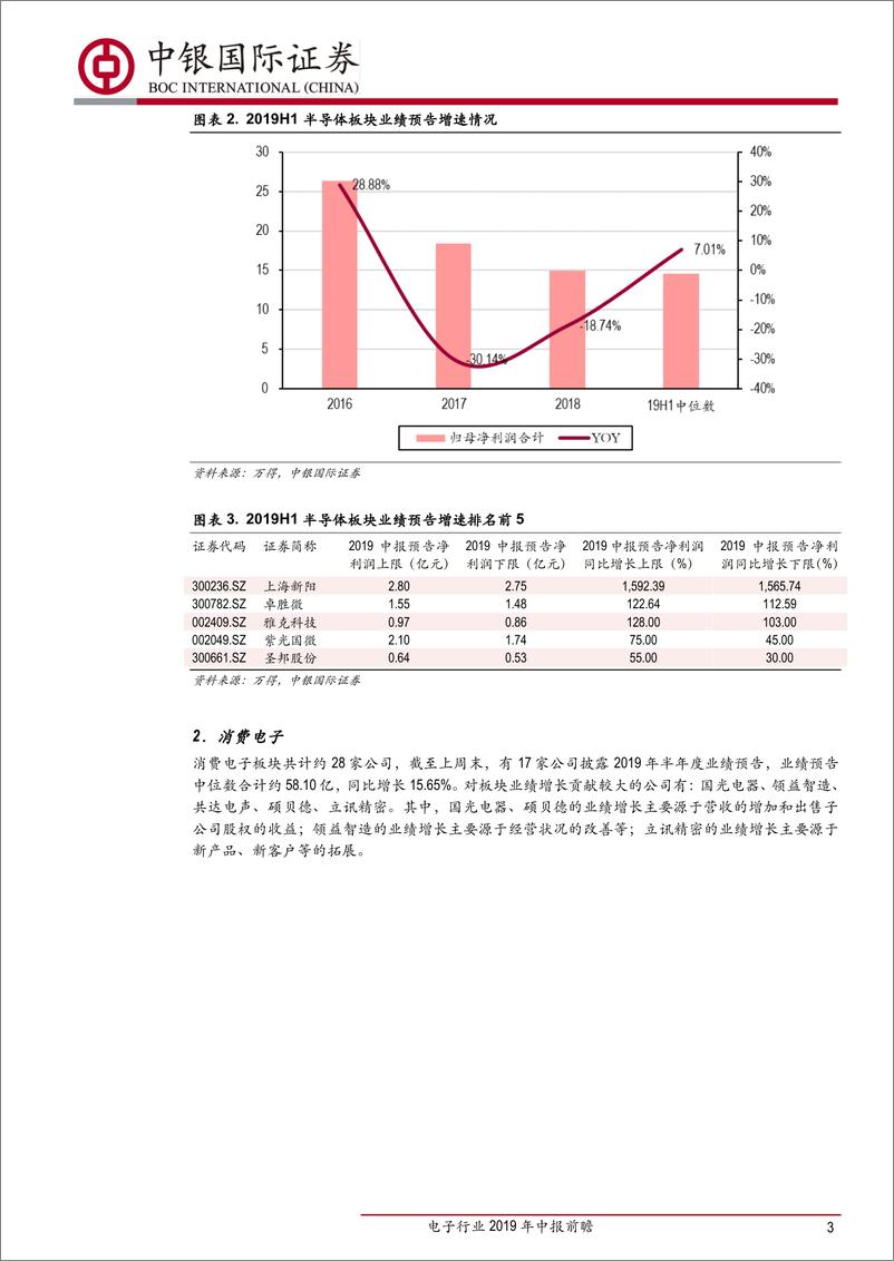 《电子行业2019年中报前瞻：半年度预告整体业绩微增，关注业绩稳步增长标的-20190715-中银国际-10页》 - 第4页预览图