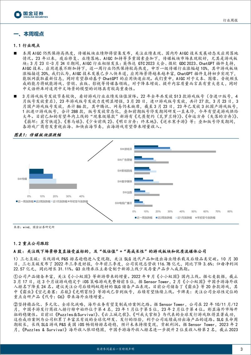 《传媒互联网产业行业研究：ChatGPT实现初步插件支持，进口和国产游戏版号发放》 - 第3页预览图