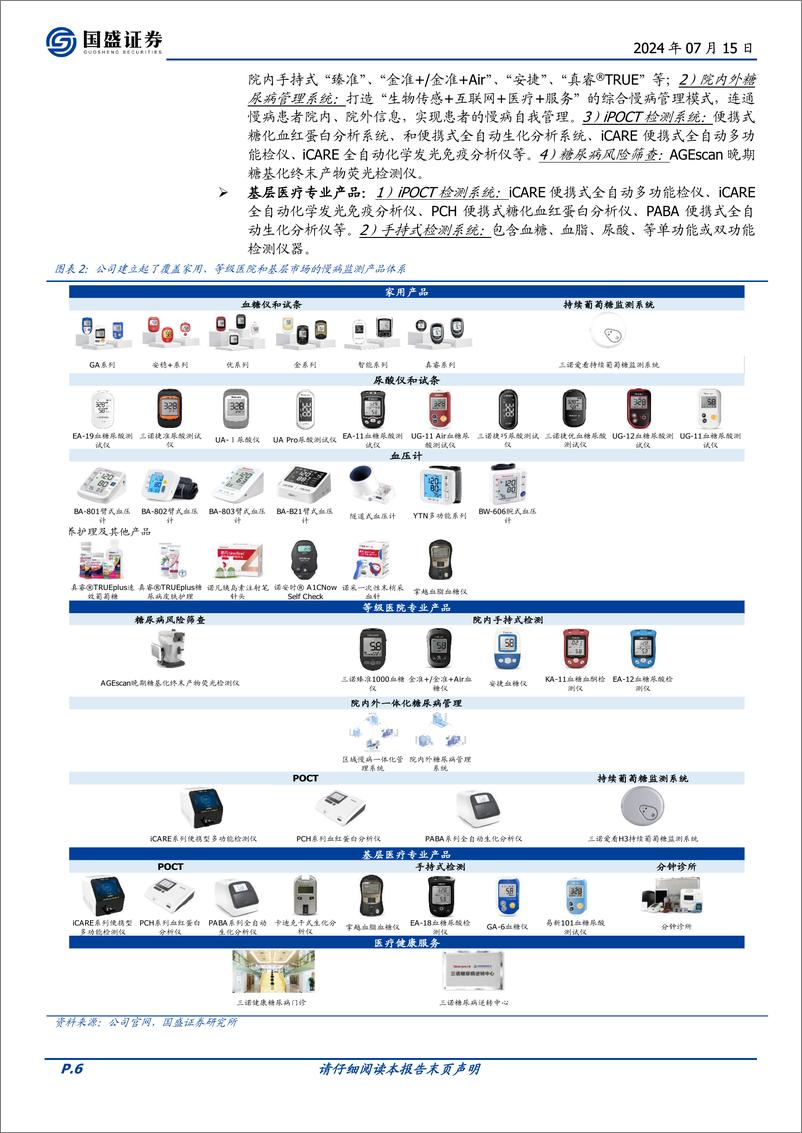 《三诺生物(300298)CGM开启成长新曲线，国产血糖监测龙头萌新芽-240715-国盛证券-35页》 - 第6页预览图