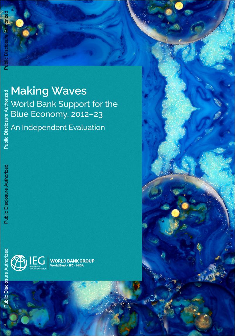 《世界银行-掀起波澜——2012-2023年世界银行集团对蓝色经济的支持——独立评估（英）-2024-187页》 - 第1页预览图