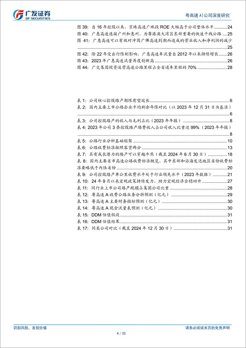 《粤高速A(000429)立足湾区志稳行远，基建焕新蓄势向前-241230-广发证券-35页》 - 第4页预览图