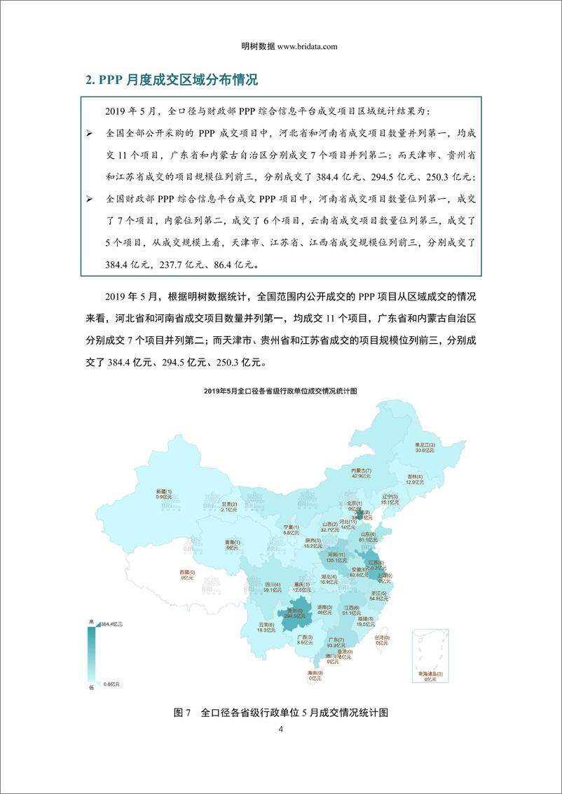 《明树数据-2019年5月全国PPP项目市场动态报告-2019.5-34页》 - 第7页预览图