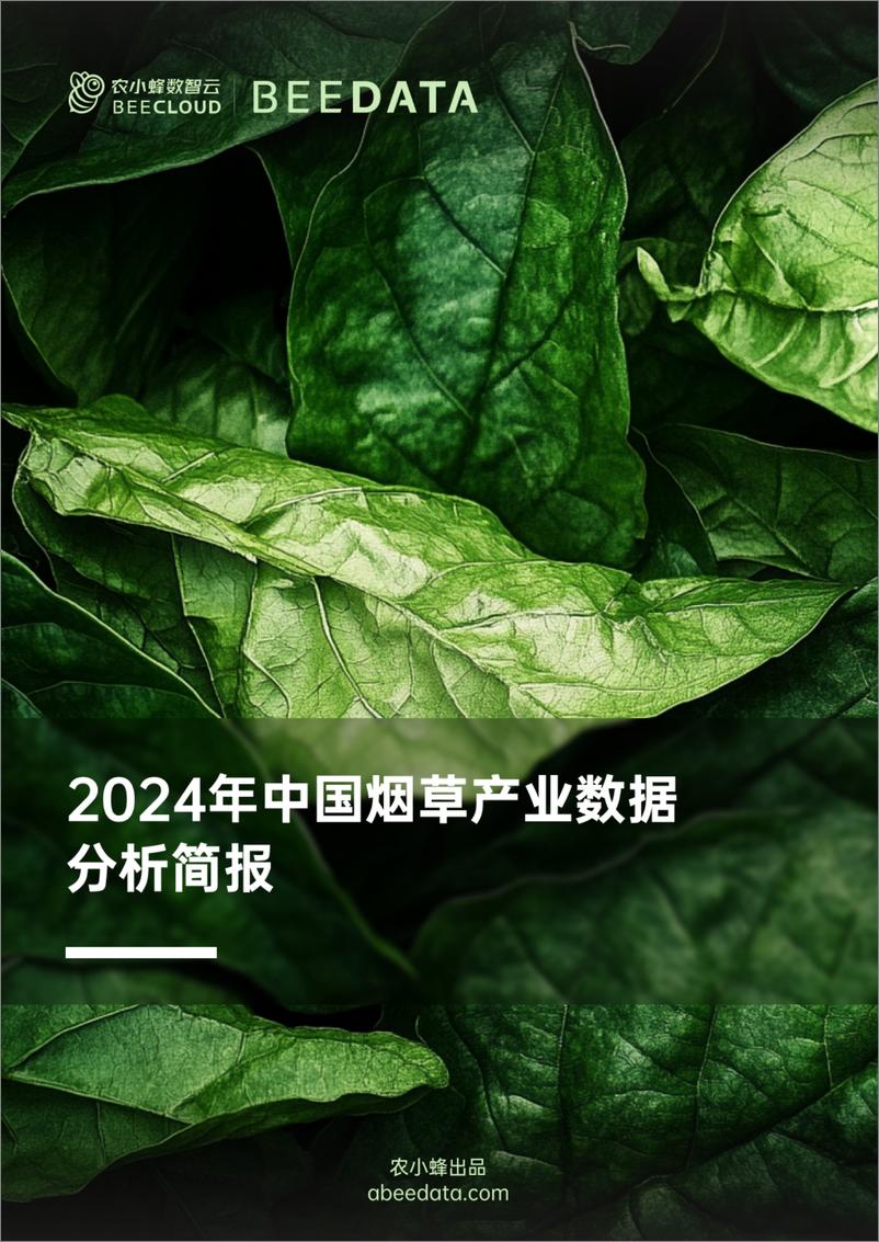 《农小蜂-2024年中国烟草产业数据分析简报》 - 第1页预览图