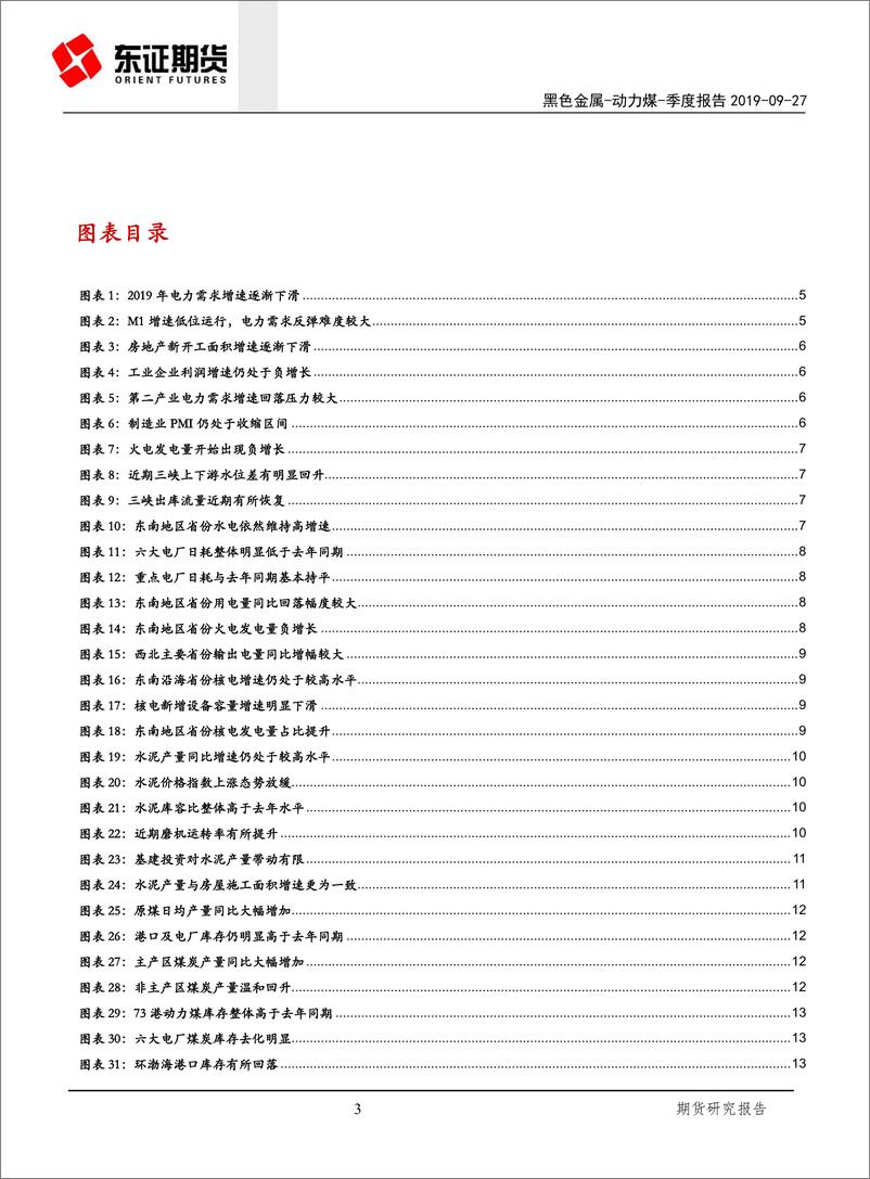 《动力煤季度报告：需求难见起色，煤价弱势震荡-20190927-东证期货-20页》 - 第4页预览图