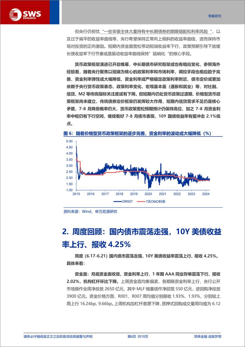 《国内债市观察：货币政策框架演进如何影响债券定价框架？-240622-申万宏源-10页》 - 第6页预览图