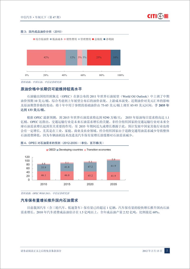 《（汽车）中信证券-车闻天下第47期-车与油专题之一 油价与汽车需求》 - 第5页预览图