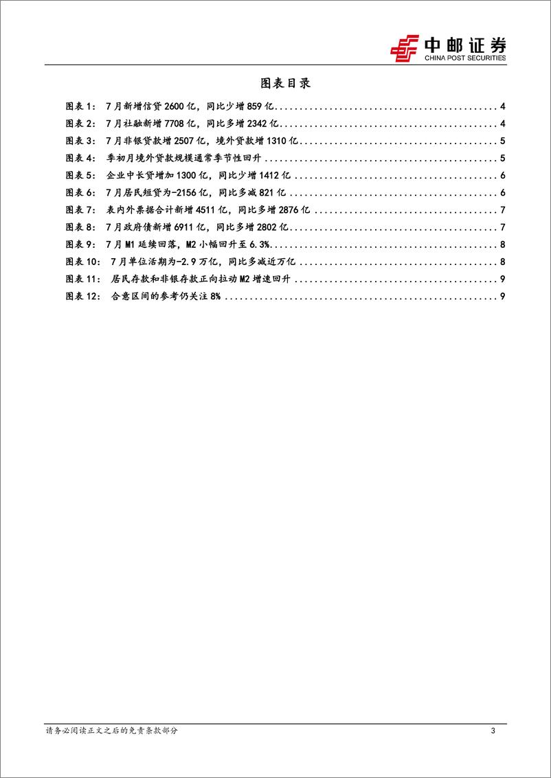 《7月金融数据解读：“价格型”调控下的融资增速-240814-中邮证券-11页》 - 第3页预览图