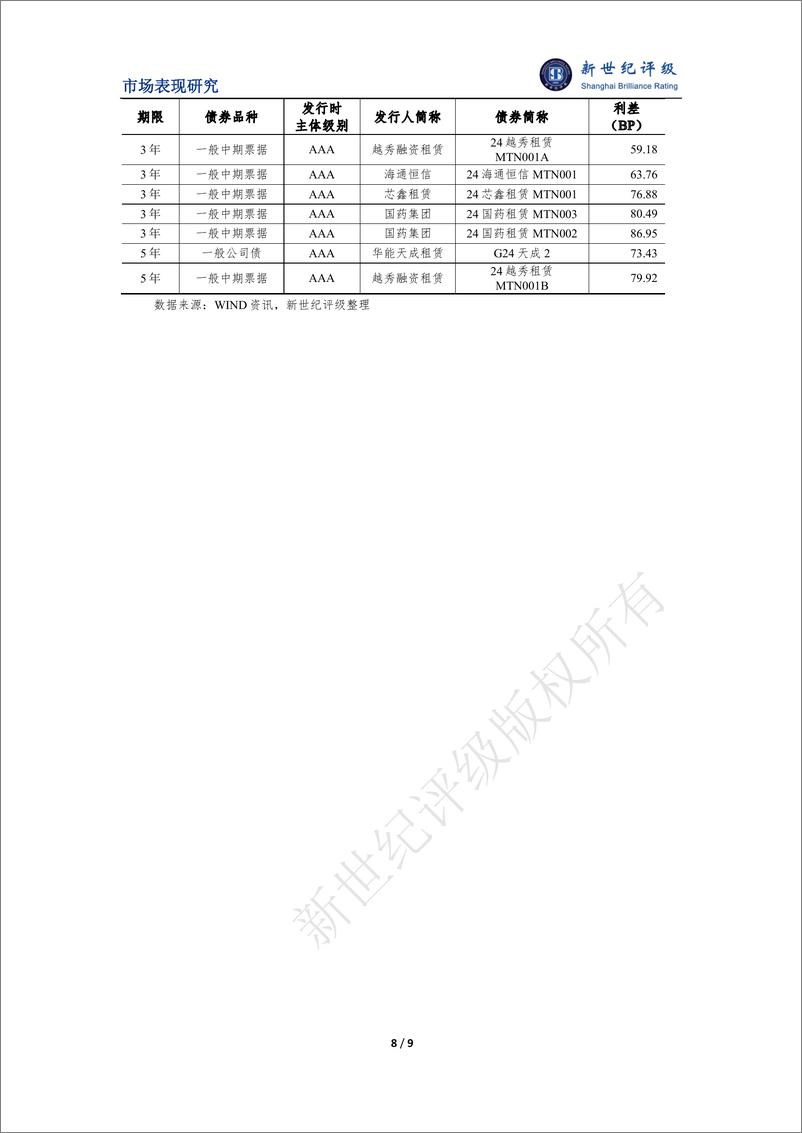 《新世纪评级：融资租赁行业2024年一季度市场表现分析报告》 - 第8页预览图