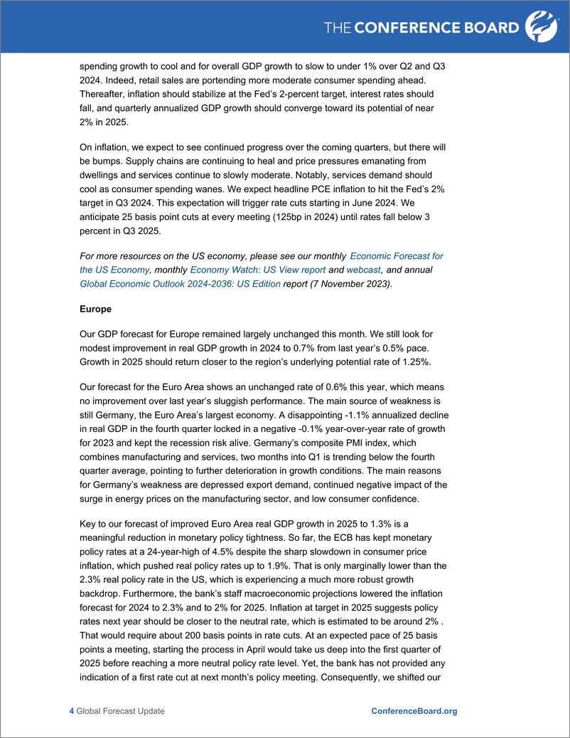 《世界大型企业联合会-全球预测更新（英）-2024.3-10页》 - 第4页预览图