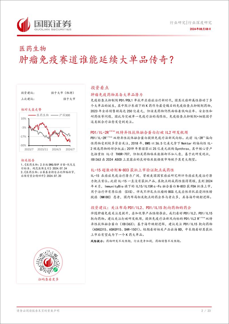 《国联证券-医药生物行业深度研究_肿瘤免疫赛道谁能延续大单品传奇_》 - 第3页预览图